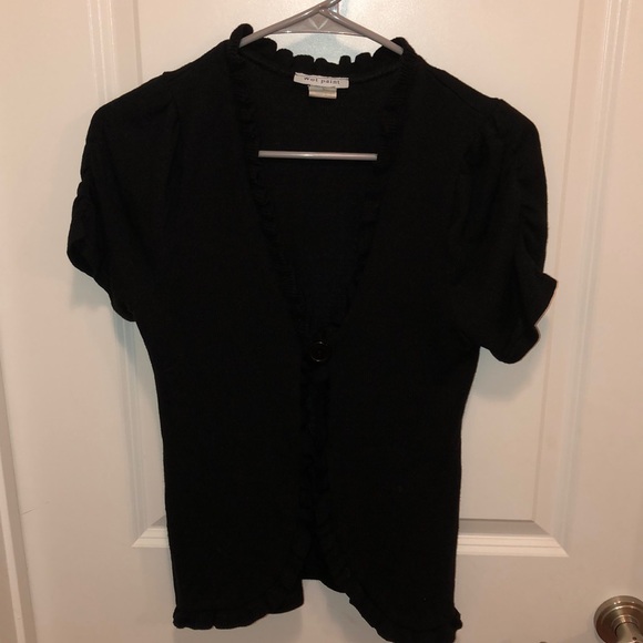 Black Ruffled Sweater - Picture 2 of 4
